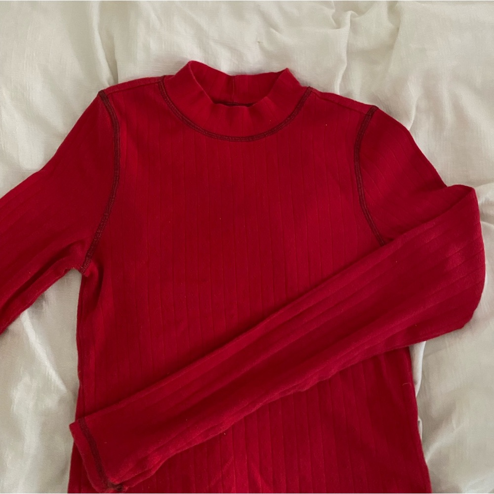 red American Eagle mock neck size S